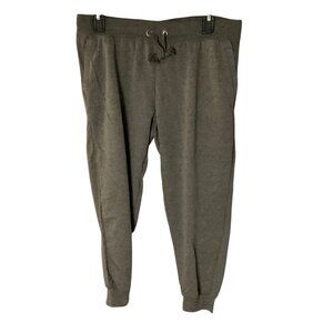 Coco Limon Women Gray Jogger Capri Pants Women Size XL Cotton Blend
